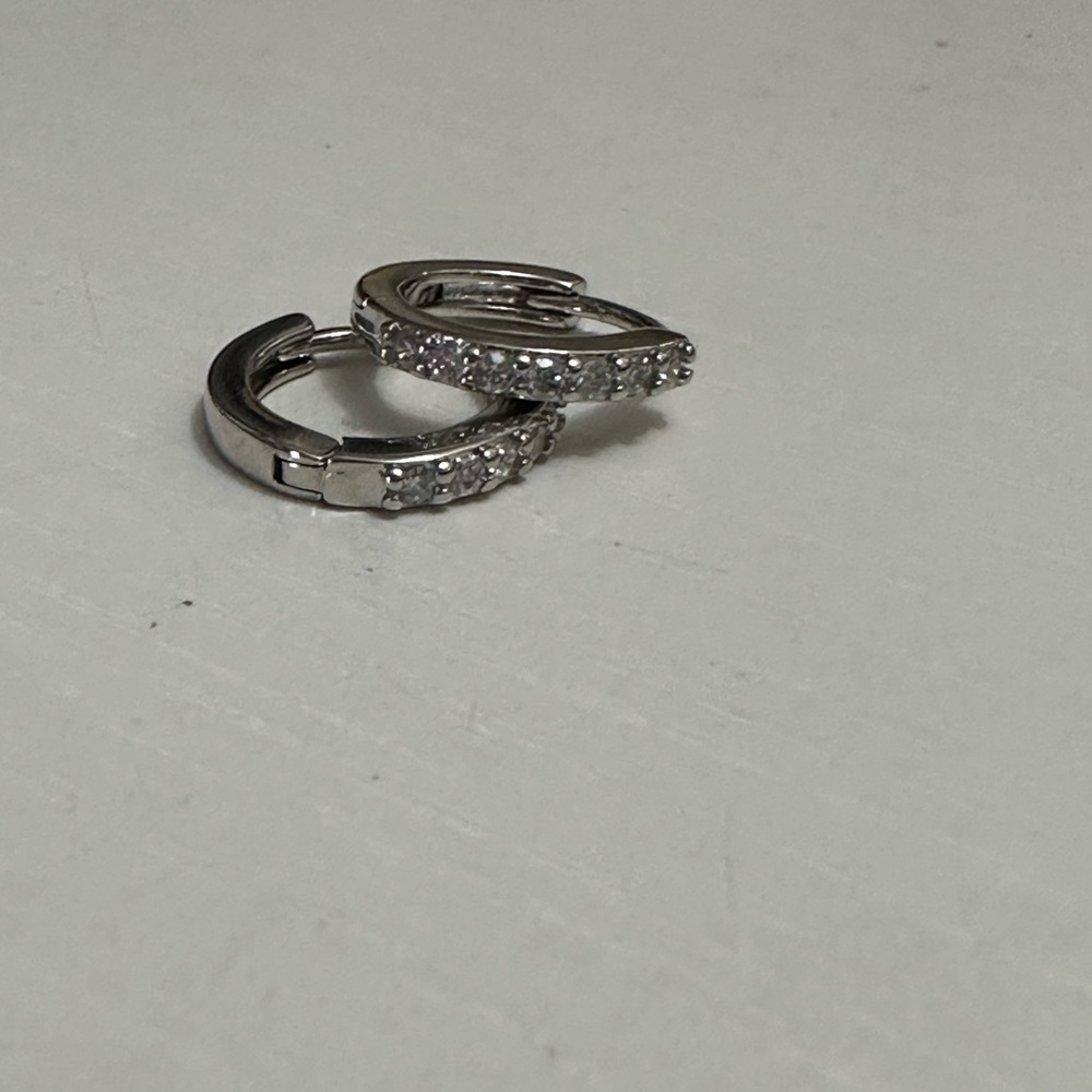 Sterling silver Huggies